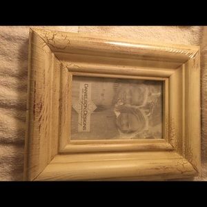 Antiqued wood picture frame